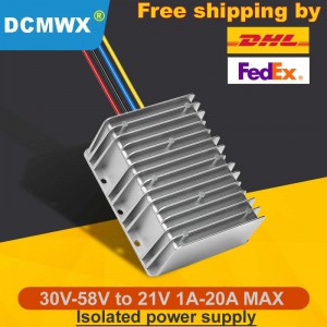 DC-DC isolated power converter 36V48V (30V-58V) to 24V1A-20A Step-down transformer Buck converters Voltage regulator power supply adapter Free Shipping By DHL or FEDEX