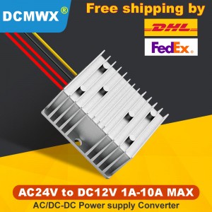 AC24V buck to DC12V step-down Voltage transformer 24V to 12V regulator AC15V-28V to 12V step-down power supply converters DCMWX