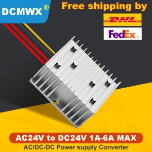 AC24V buck to DC24V step-down Voltage transformer 24V to 24V regulator AC22V-28V to 24V step-down power supply converters DCMWX